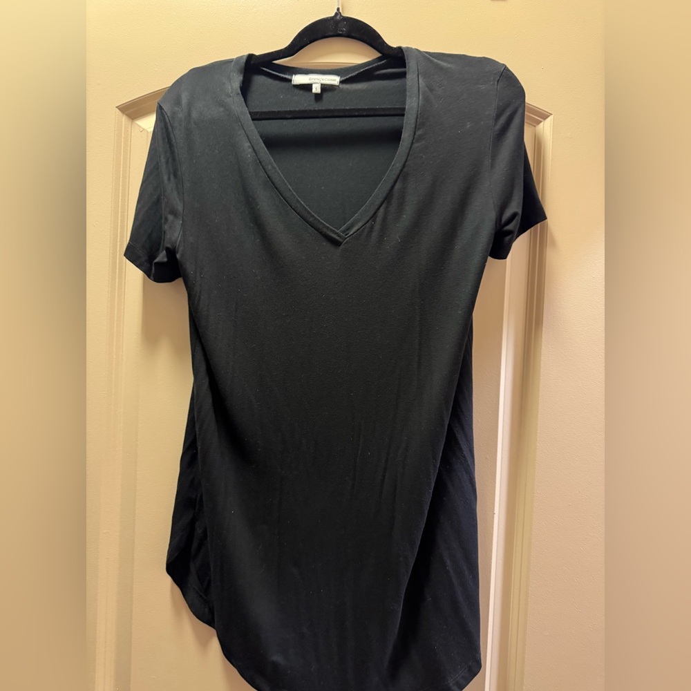 Elegant Black V-Neck Women's Tee
